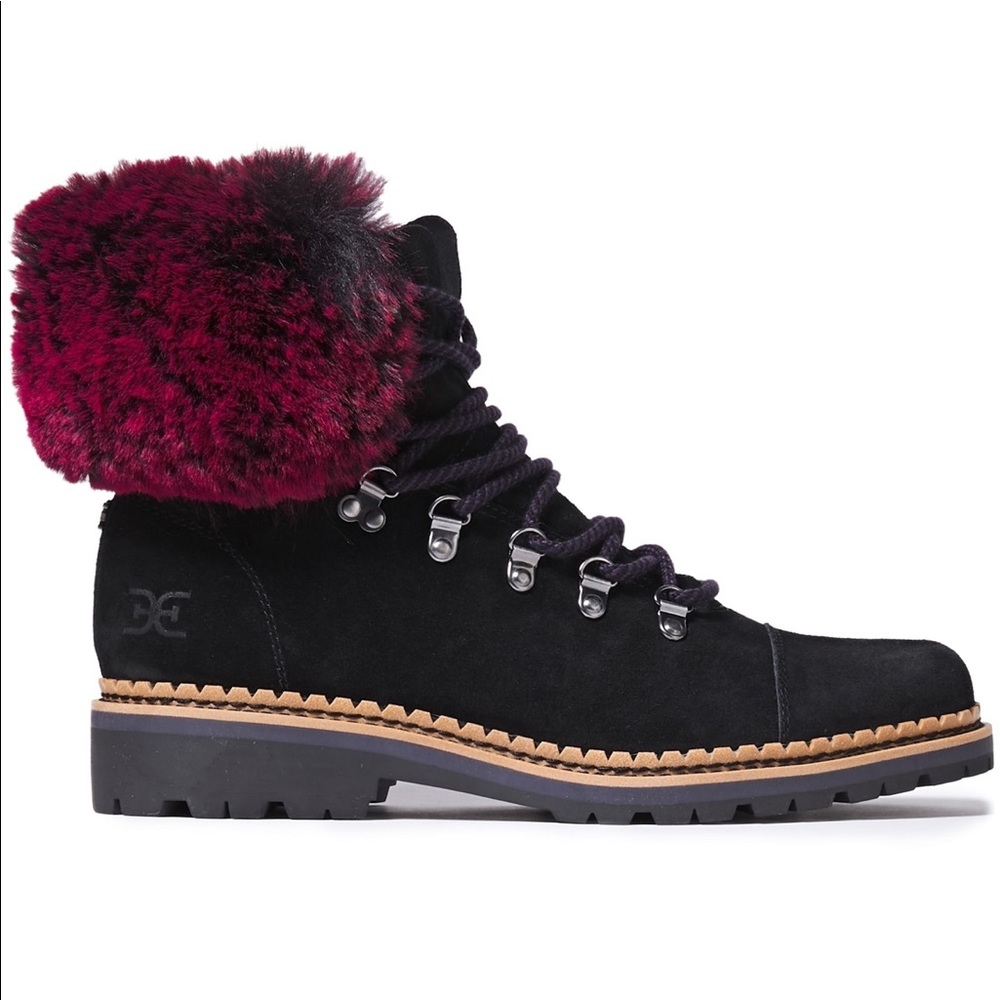 Sam Edelman Faux Fur Trim Boots - Picture 1 of 4